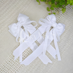 Lazo Coquette Doble Cola - Blanco