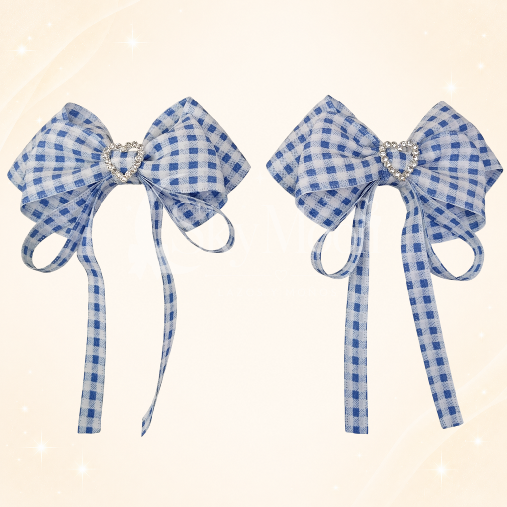Lazo Coquette Cuadrille Azul