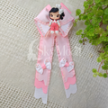 Maxi Lazo con Muñeca Cerámica - Rosa Suave y Blanco
