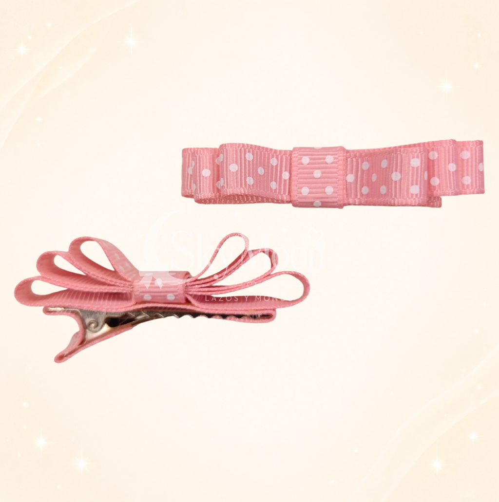 Ganchitos Mini Coquette con Puntos (3 pares)