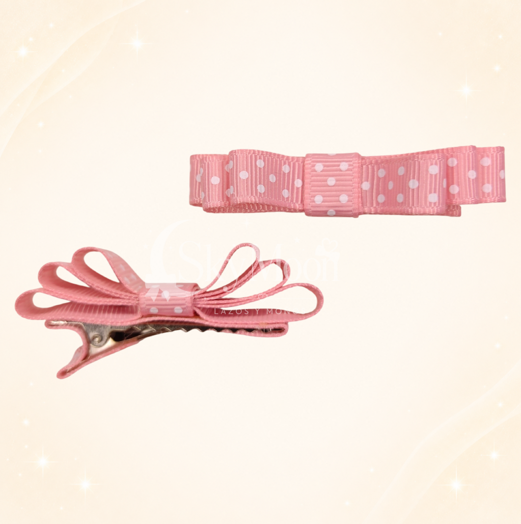 Ganchitos Mini Coquette con Puntos (3 pares)