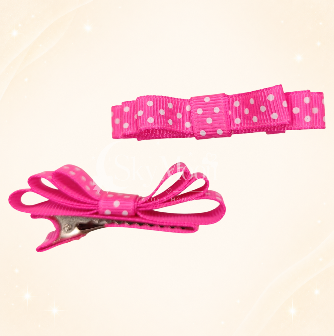 Ganchitos Mini Coquette con Puntos (3 pares)