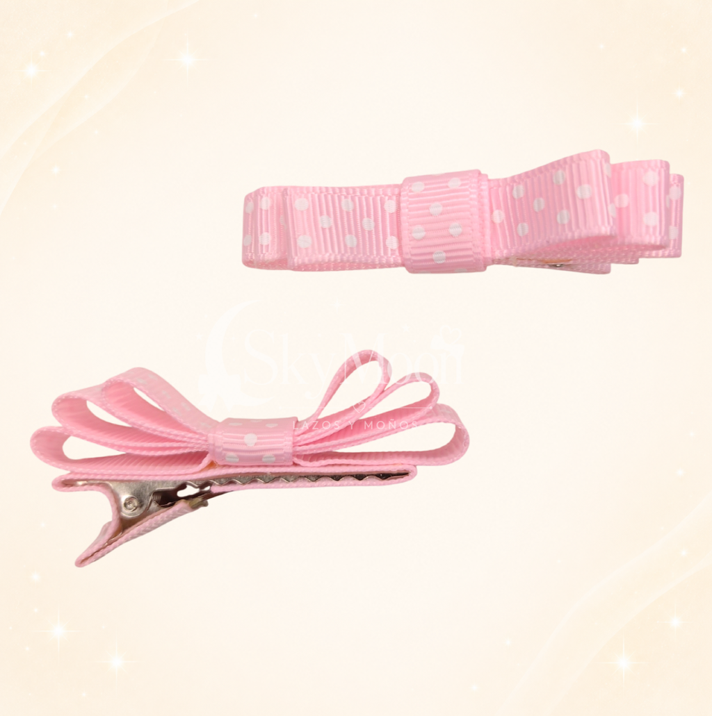 Ganchitos Mini Coquette con Puntos (3 pares)