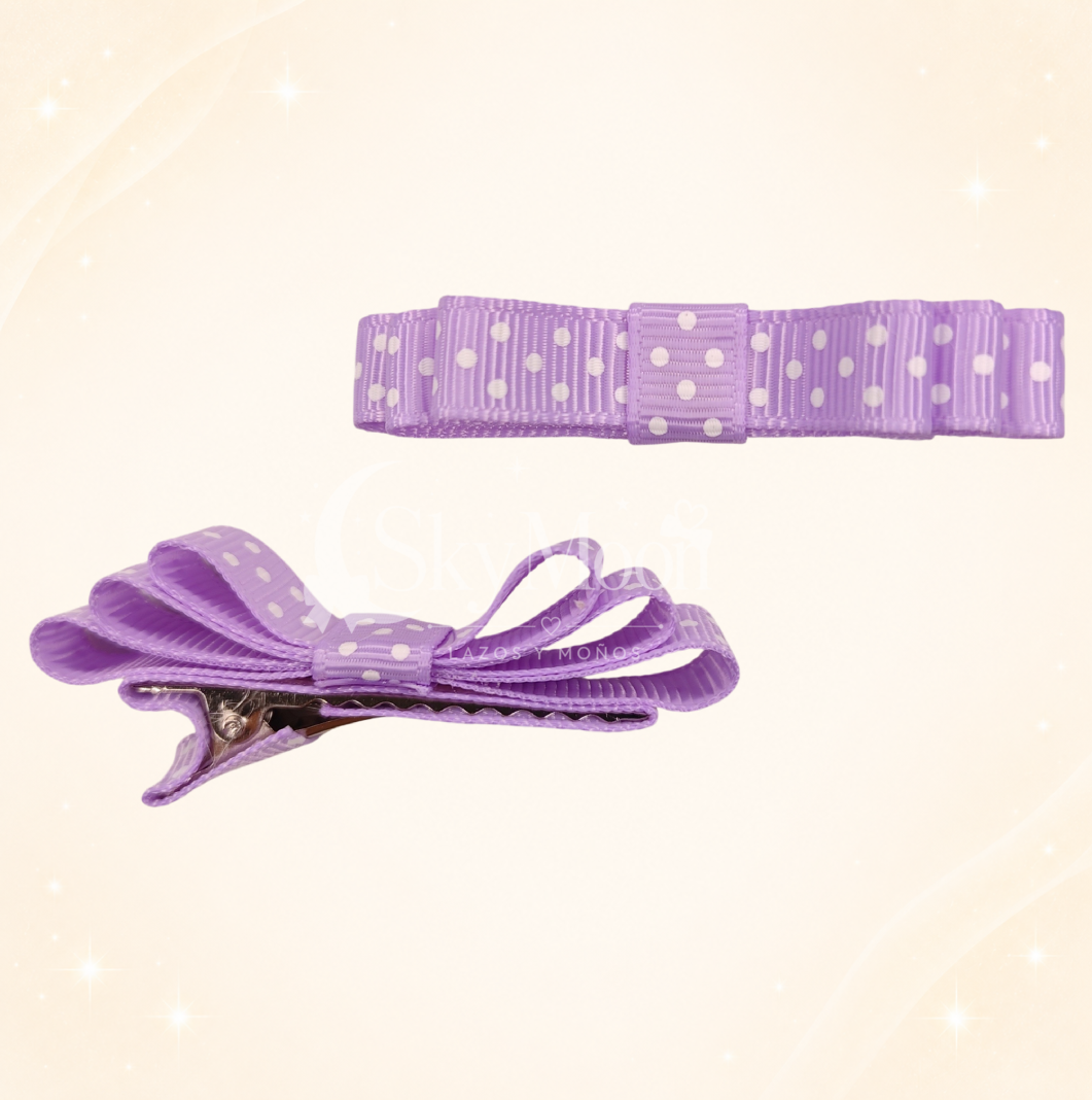 Ganchitos Mini Coquette con Puntos (3 pares)