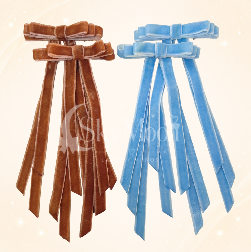 Lazos Mini Coquette en Terciopelo (2 pares)