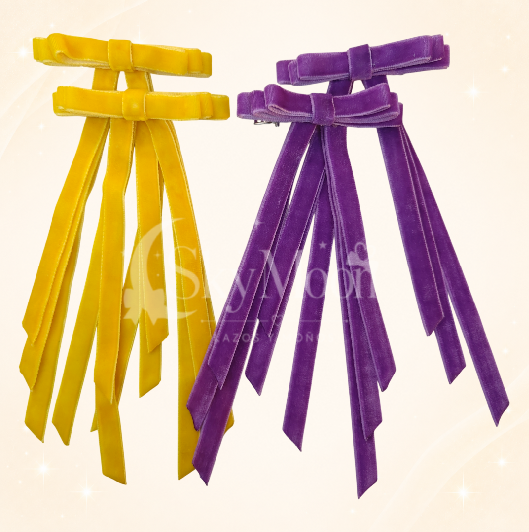 Lazos Mini Coquette en Terciopelo (2 pares)