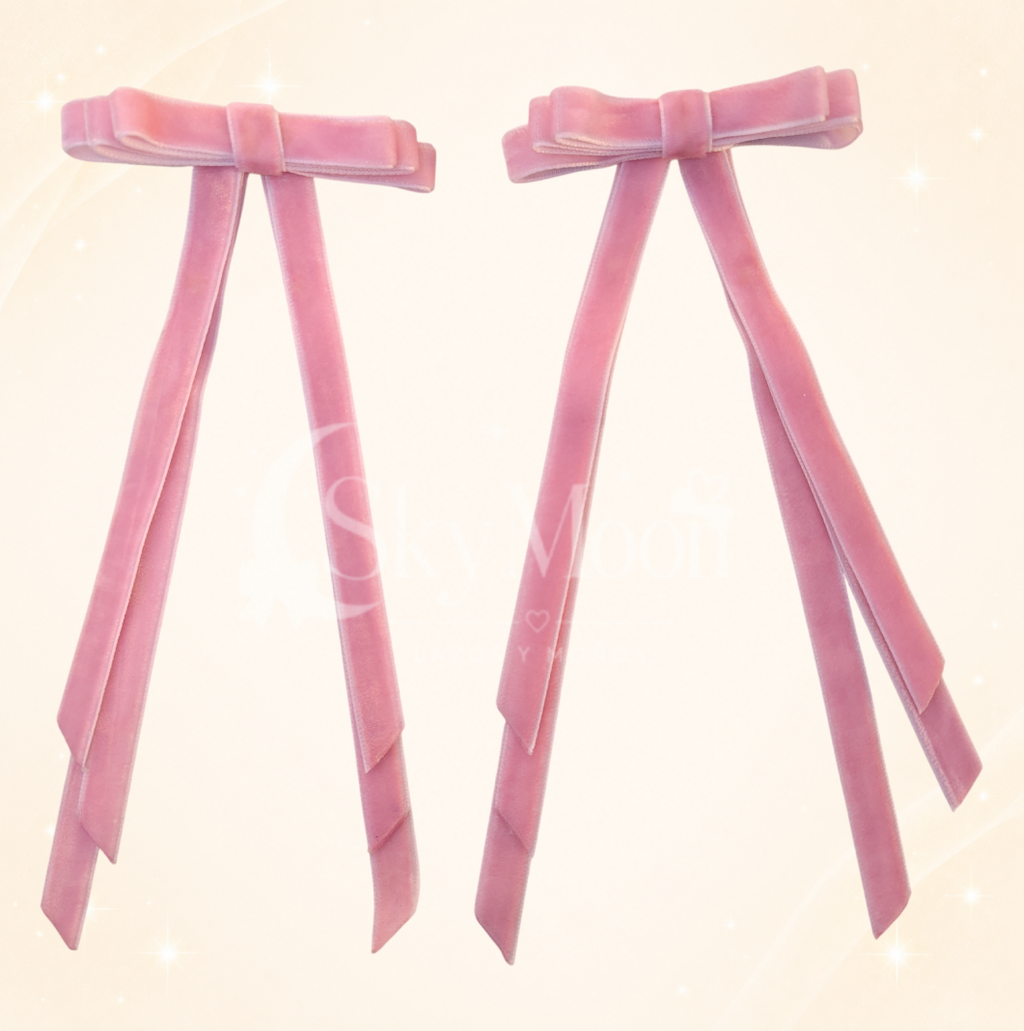 Lazos Mini Coquette en Terciopelo (2 pares)