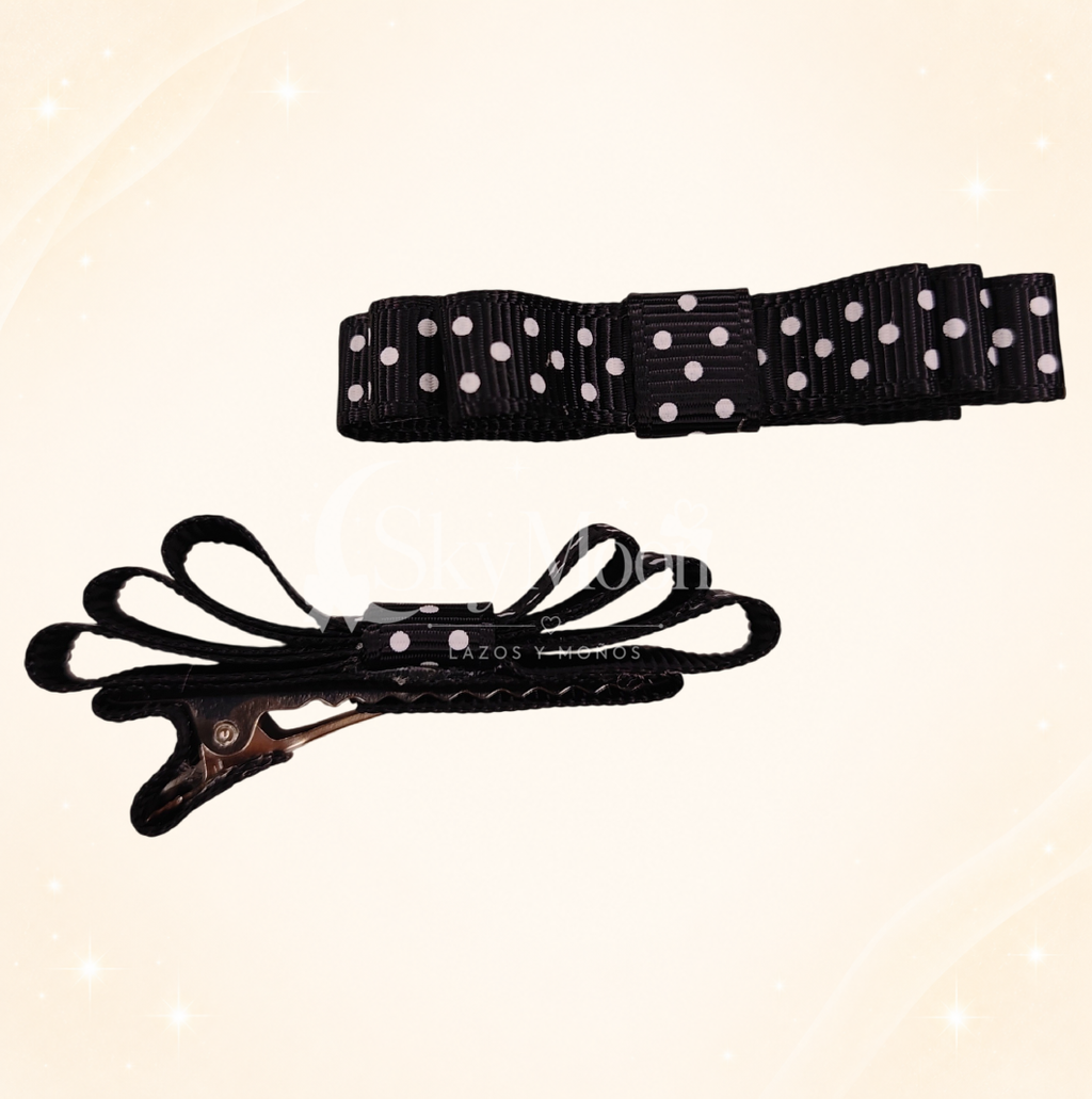 Ganchitos Mini Coquette con Puntos (3 pares)