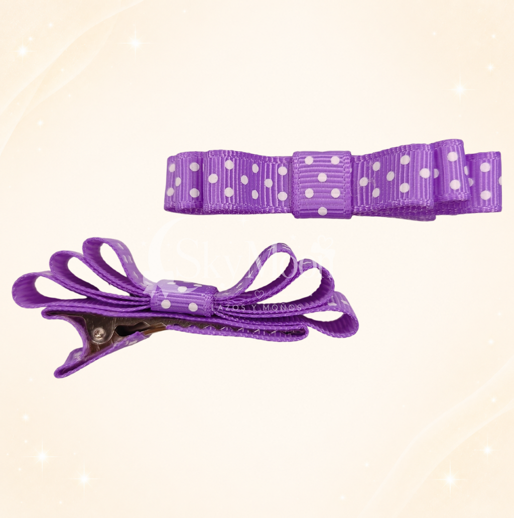 Ganchitos Mini Coquette con Puntos (3 pares)