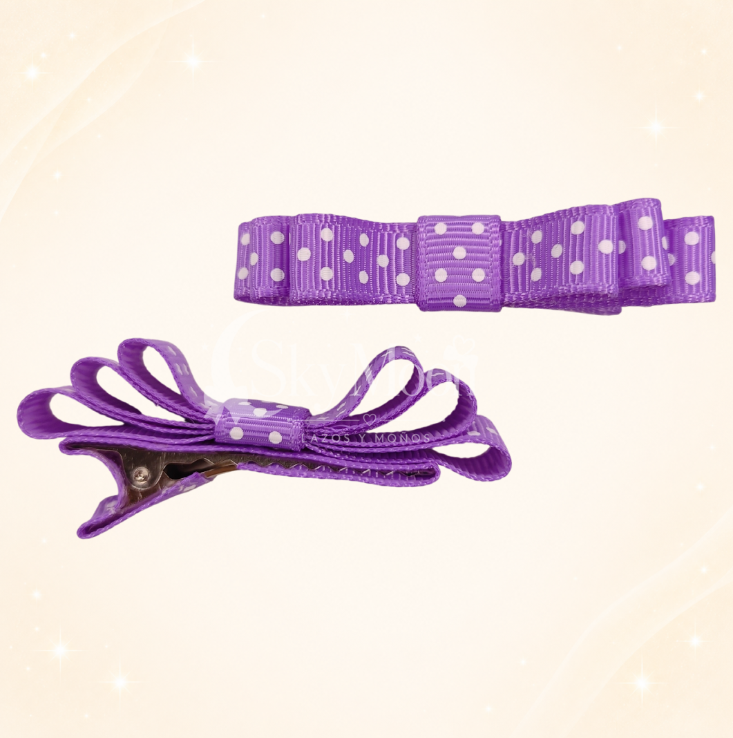 Ganchitos Mini Coquette con Puntos (3 pares)