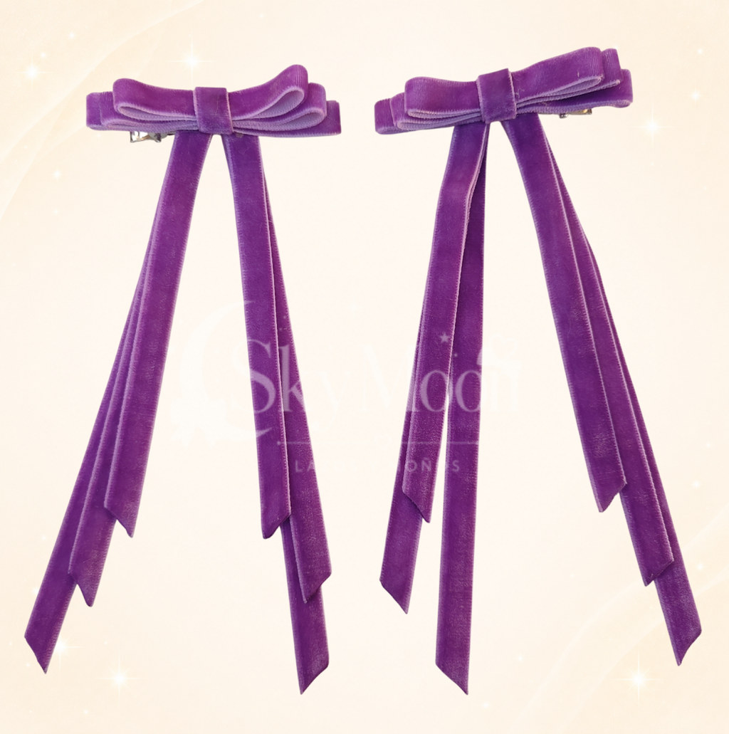 Lazos Mini Coquette en Terciopelo (2 pares)