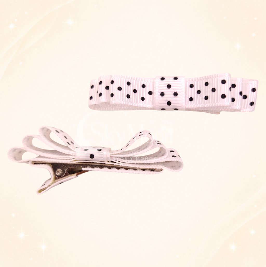 Ganchitos Mini Coquette con Puntos (3 pares)