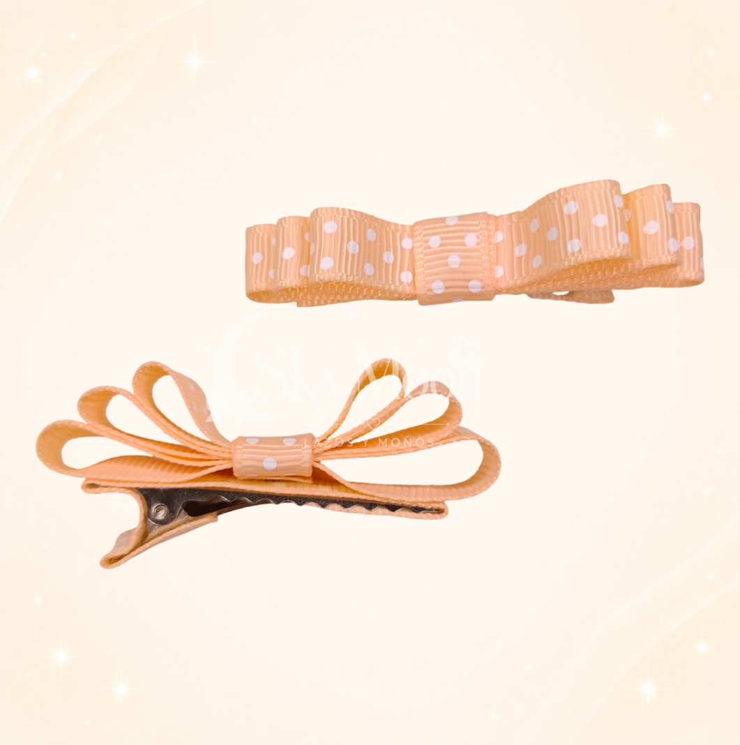 Ganchitos Mini Coquette con Puntos (3 pares)