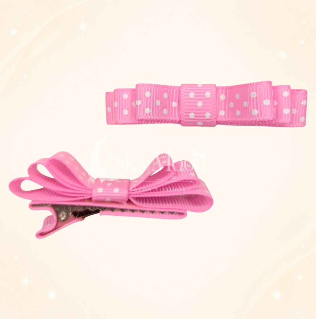 Ganchitos Mini Coquette con Puntos (3 pares)