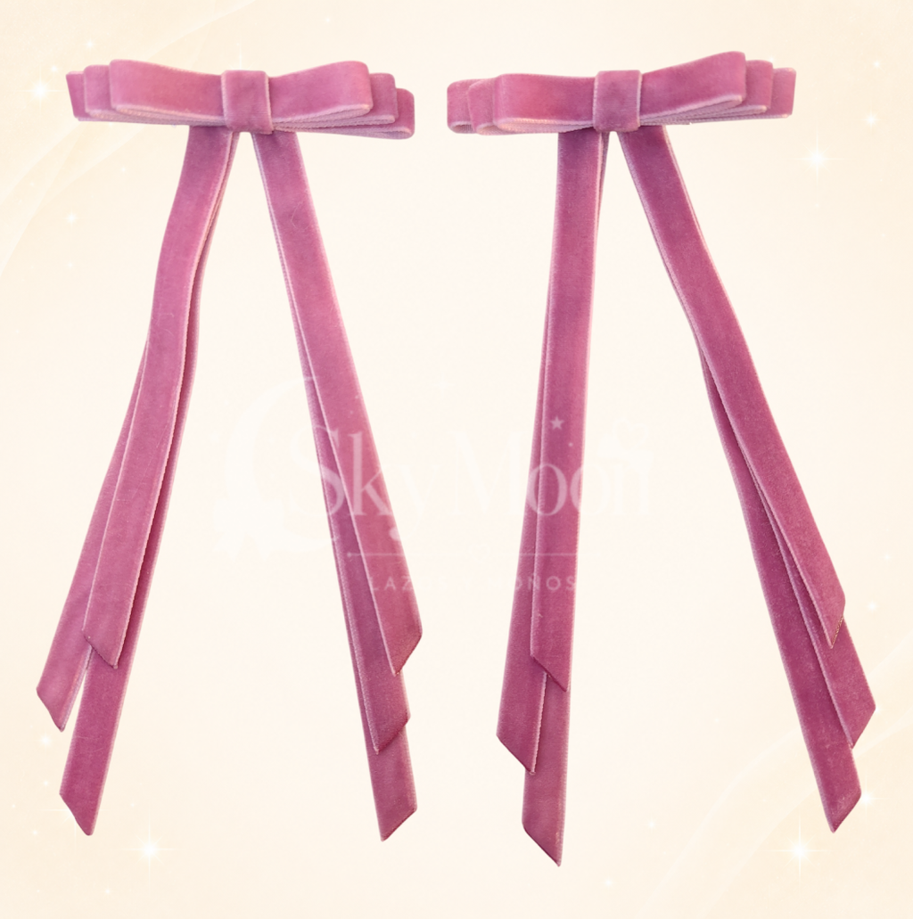 Lazos Mini Coquette en Terciopelo (2 pares)