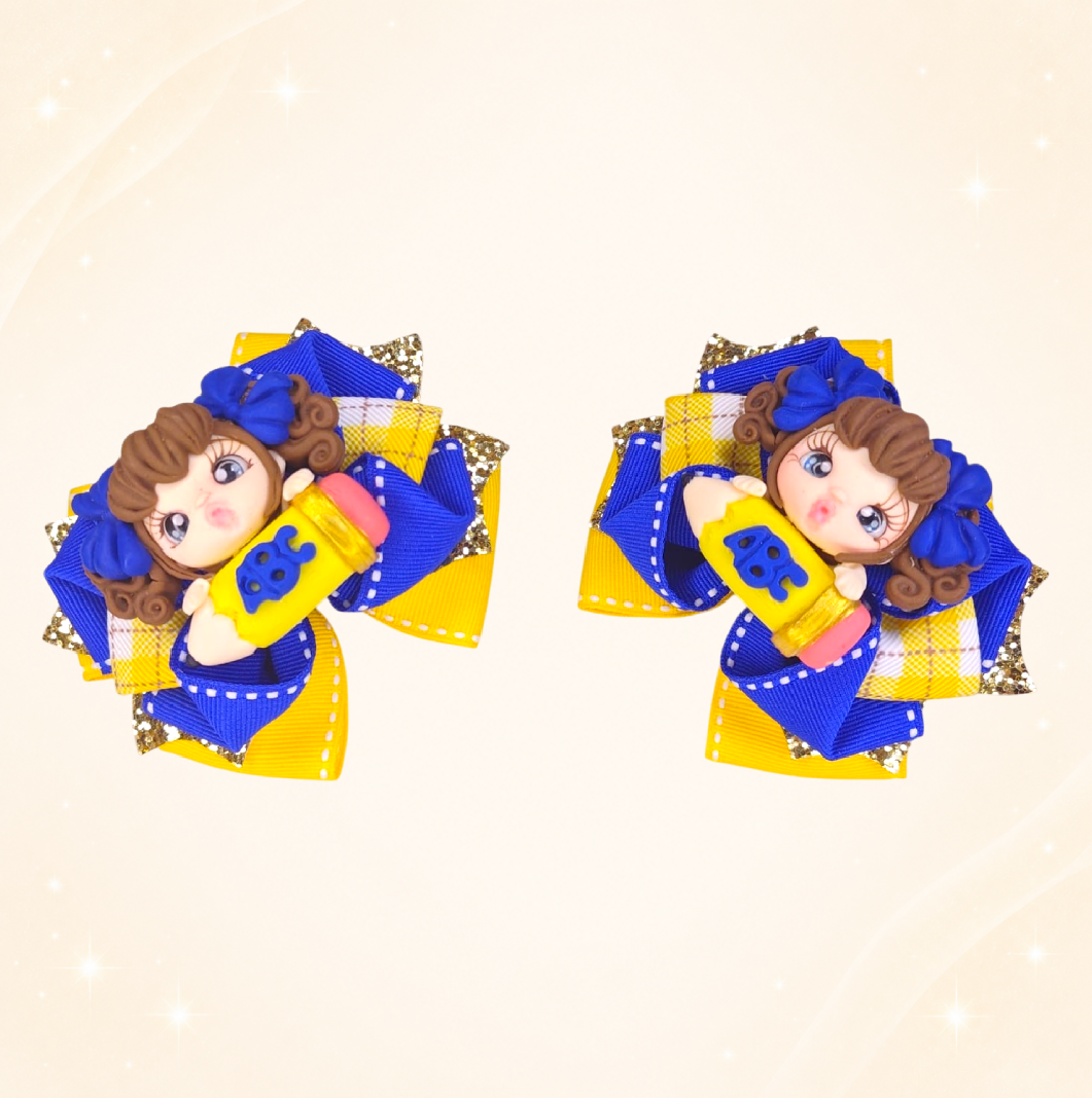 Moño de Muñeca Escolar ABC